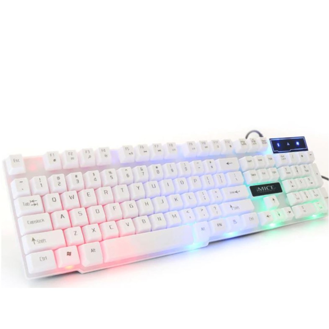 Imice Ak 600 Wired Gaming Keyboard Mechanical Feeling Backlit Keyboards Usb 104 Keycaps Waterproof Computer Game Keyboards White Electronics Computer Parts Accessories On Carousell Find many great new & used options and get the best deals for imice ak600 gaming imitation mechanical keyboard with backlight usb eng/rus at the best online prices at ebay! carousell