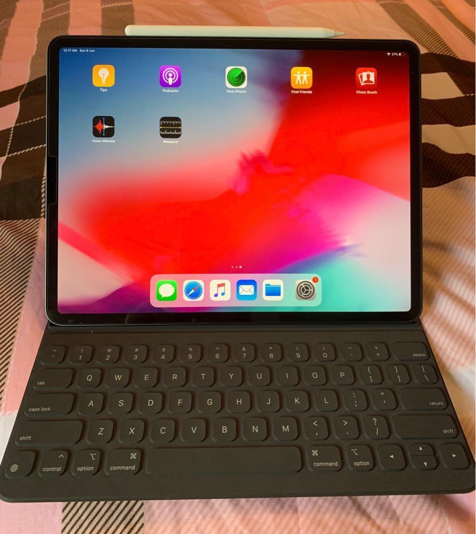 Ipad Pro 12 9 Inch 2018 64gb Wifi Kb Pencil Mobile Phones Tablets Tablets On Carousell