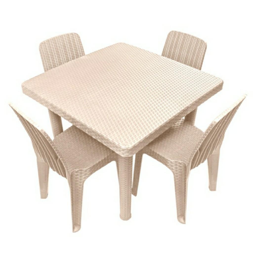 JOLLY RATTAN DINING SET FOR 4/Table and chairs/4Seater Dining Set