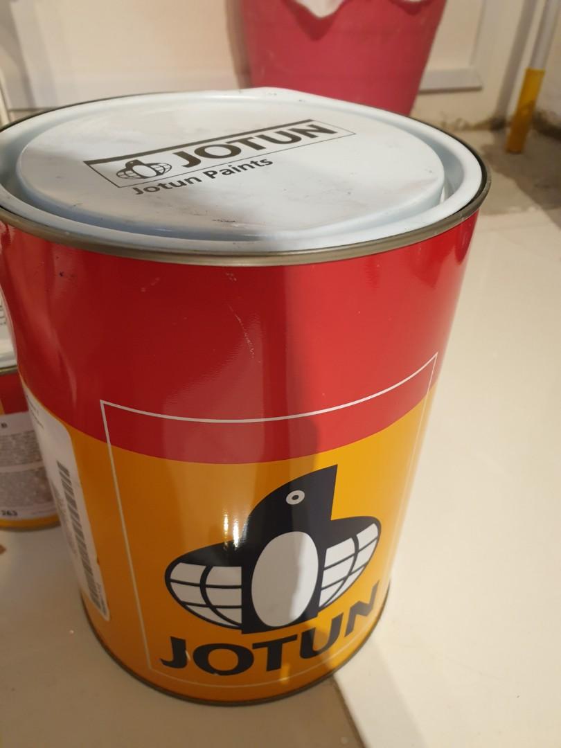 Jotun epoxy Dark Grey paint plus hardener, Everything Else on Carousell