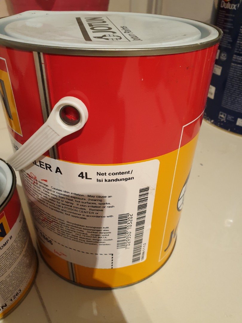 Jotun epoxy Dark Grey paint plus hardener, Everything Else on Carousell