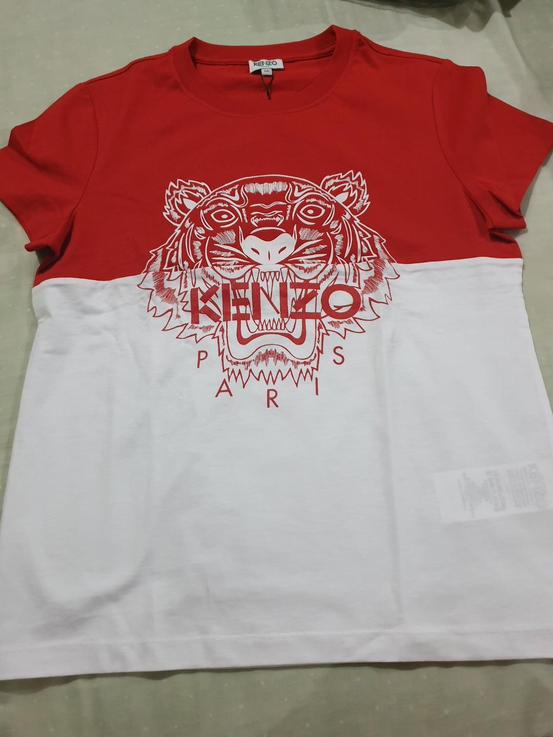 white and red kenzo t shirt