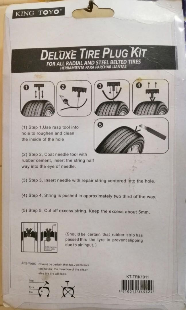 King Toyo Deluxe Tire Plug Kit, Auto Accessories on Carousell
