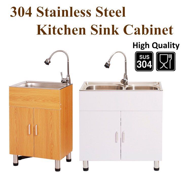 Kitchen Sink With Cabinet Available In Single Double Furniture Others On Carousell
