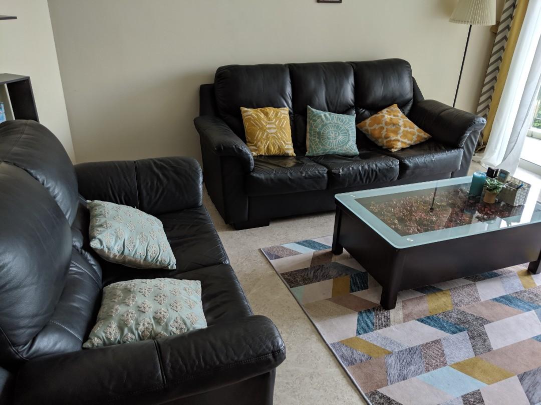 Leather Sofa Set 3 Seater 2 Furniture Sofas On Carou Leather Sofa Set 3 Seater 2