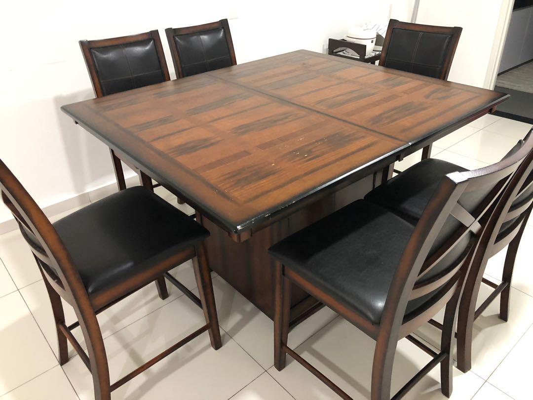 MACY Extendable High Dining Table 1 6