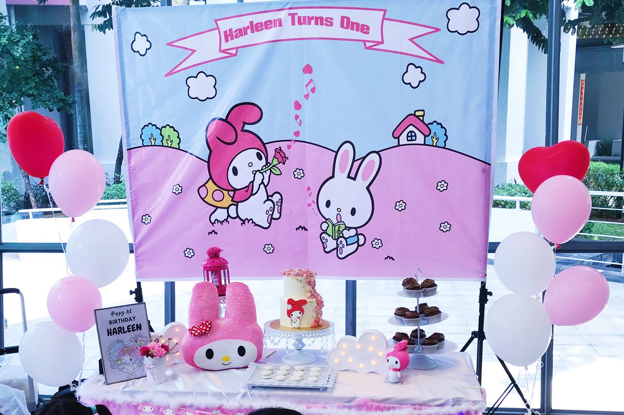 My Melody Theme Party Setup Lifestyle Services Event Party Services On Carousell Polish your personal project or design with these my melody transparent png images, make it even more personalized and more attractive. carousell