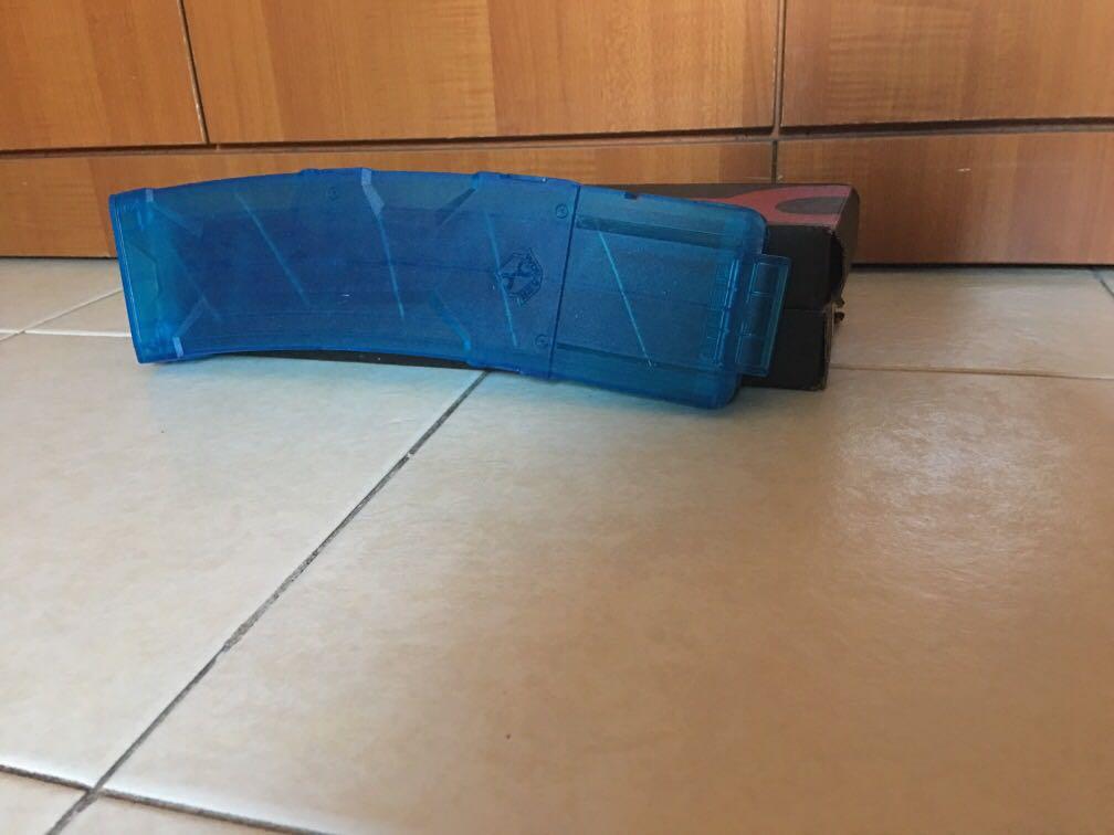 Nerf Worker 22 Round Magazines Transparent Blue Toys Games Others On Carousell
