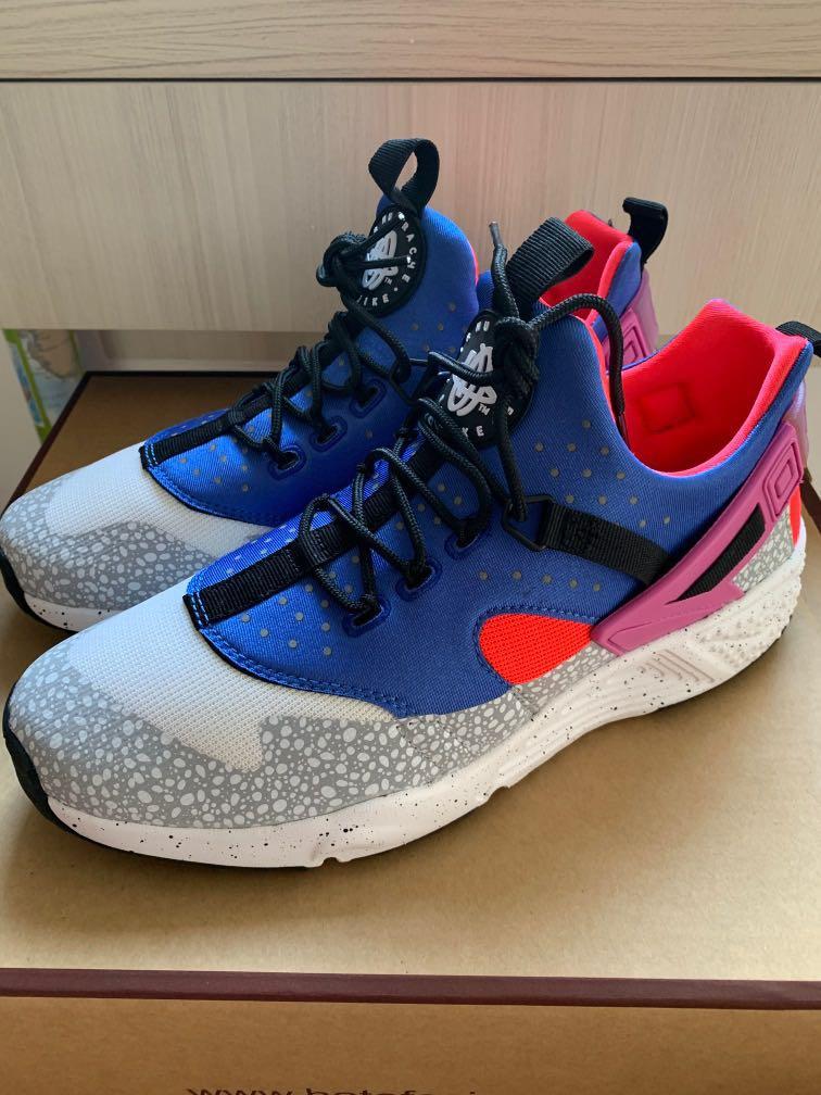 Nike Huarache US 9.5 White Cement Pink Purple Blue