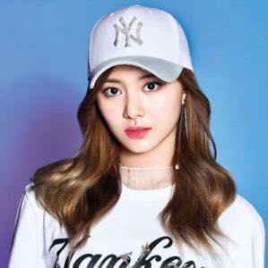 Ny Mlb Twice Tzuyu White Shiny Silver Cap Hat Women S Fashion Watches Accessories Hats Beanies On Carousell