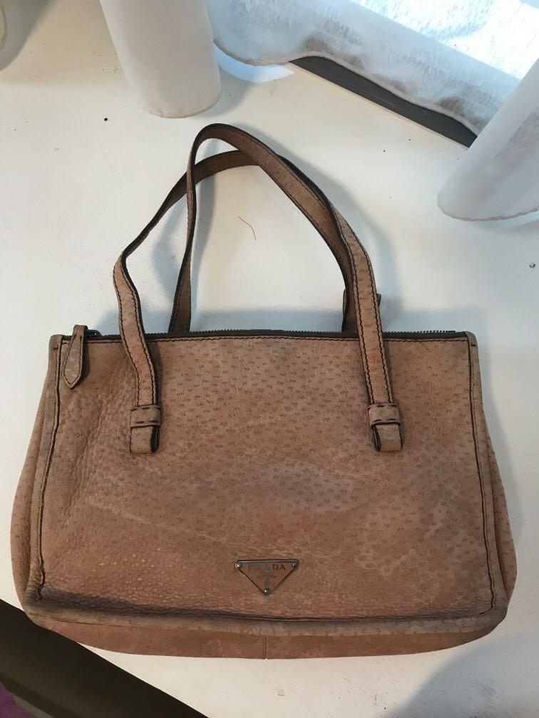 prada ostrich bag