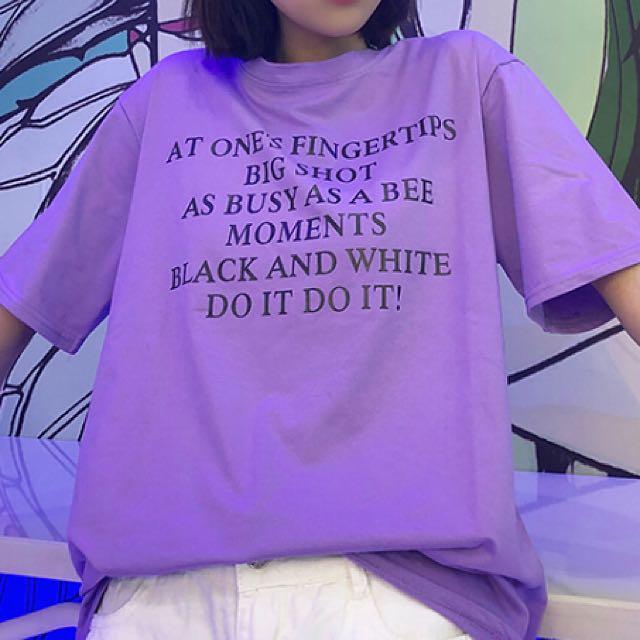 Purple Oversized Tee Shirt, Women's 