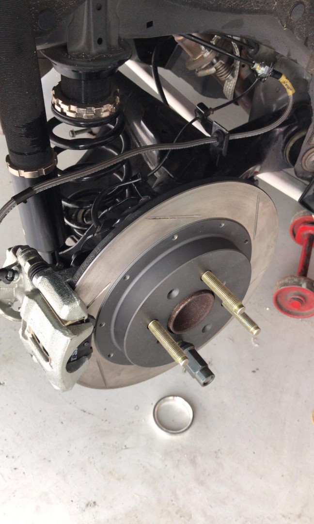 Honda fit rear disc brake conversion Clearance