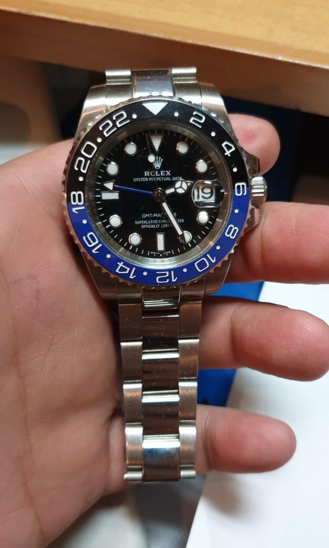 Rolex Gmt Master Ii Batman Fesyen Pria Jam Tangan Di Carousell