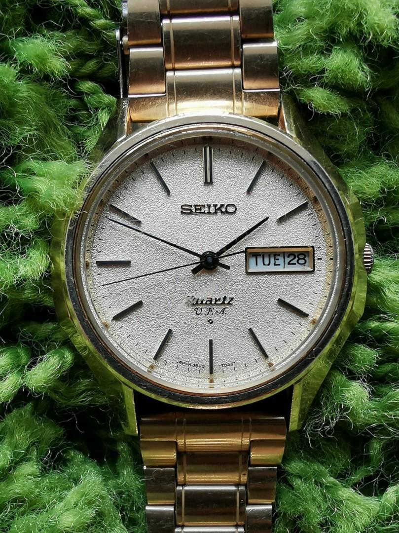 Seiko quartz VFA 3823-7040 Gold cap vintage, Men's Fashion, Watches &  Accessories, Watches on Carousell