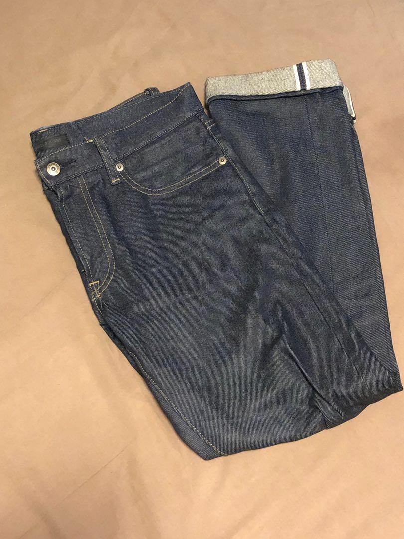 stretch selvedge slim fit jeans
