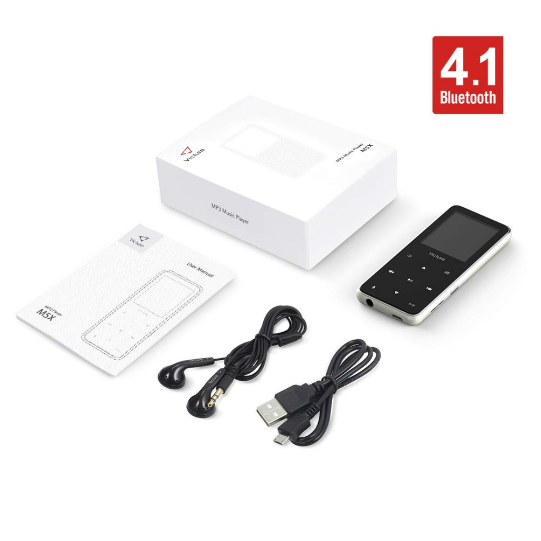 VICTURE M5X Bluetooth 8GB Metal Body MP3 Player with External Speaker