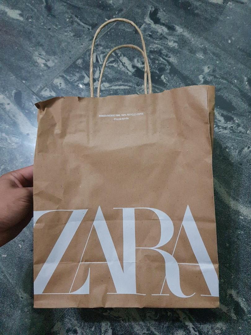 Zara Paper Bag Luxury Bags Wallets On Carousell