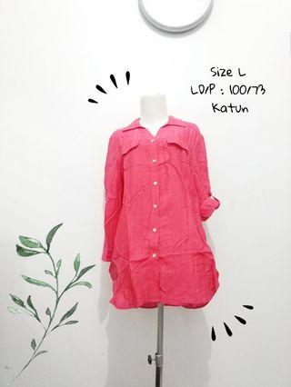 Kemeja Pink/Merah