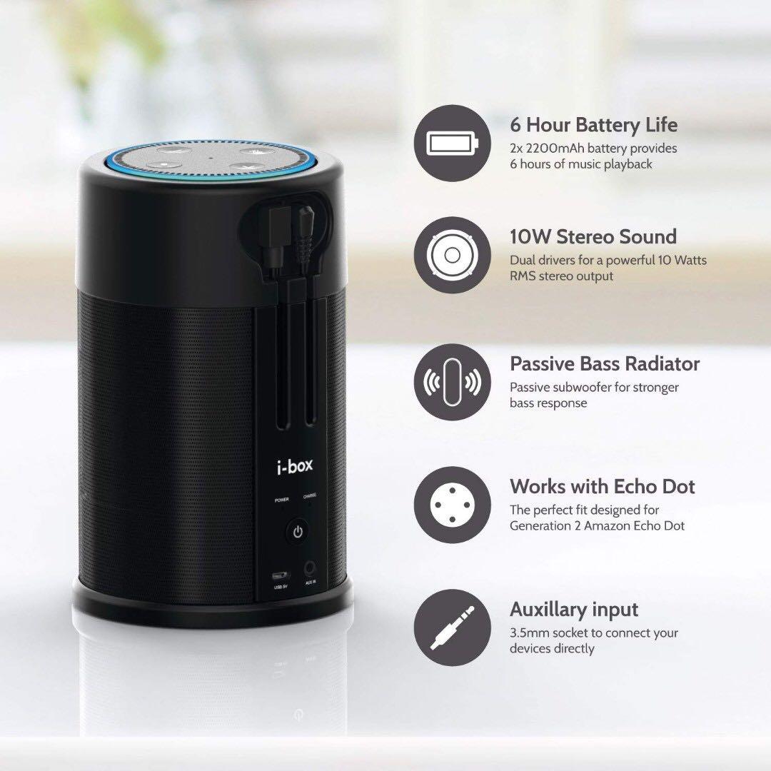 3063 I Box Dox Portable Speaker Dock For Amazon Alexa Echo Dot 2nd Generation Electronics Others On Carousell