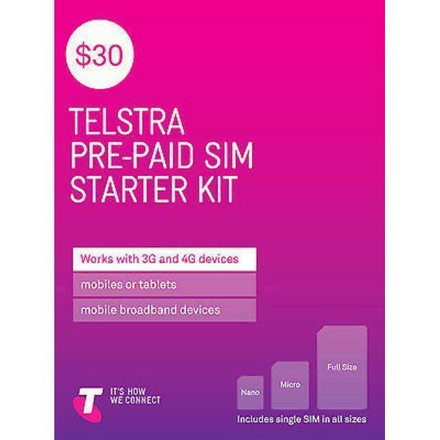 🇦🇺 Australia Telstra Prepaid SIM Card 4G LTE by SIMCARD.SG, Mobile