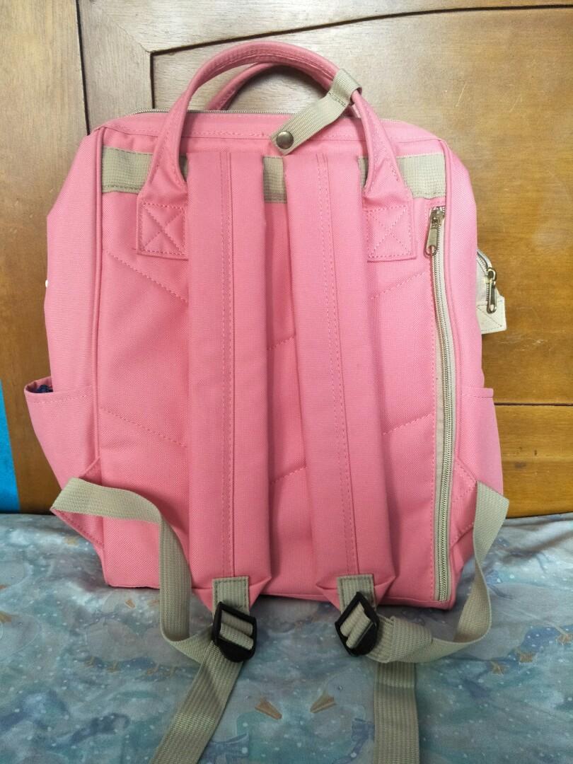 Authentic Anello Large Coral Pink Backpack, Women's Fashion, Bags