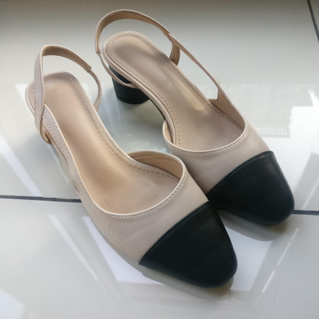 Black and hotsell beige heels