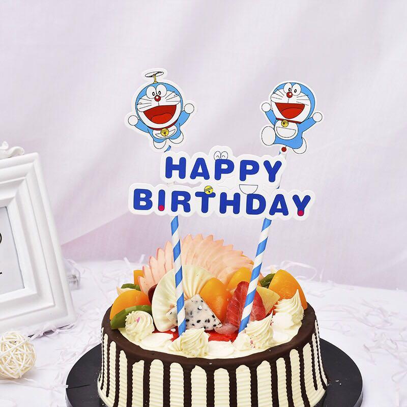 Get Wallpaper Birthday Cake Topper Peppa Pig Doraemon Design Craft Craft For Android Free