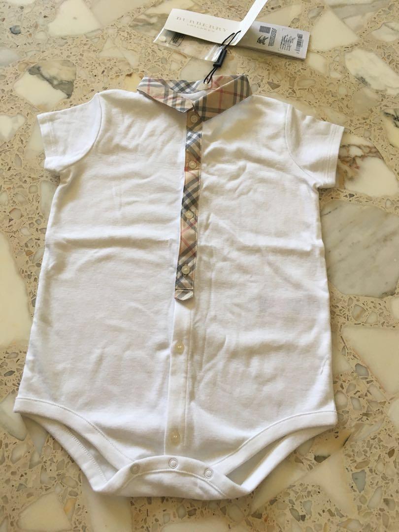 baby burberry onesie