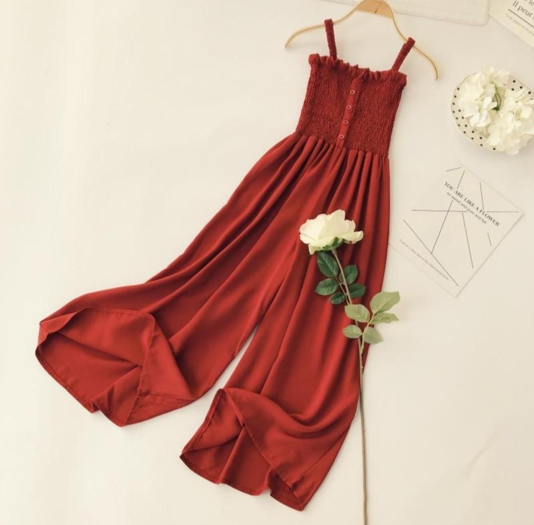burgundy red jumpsuit
