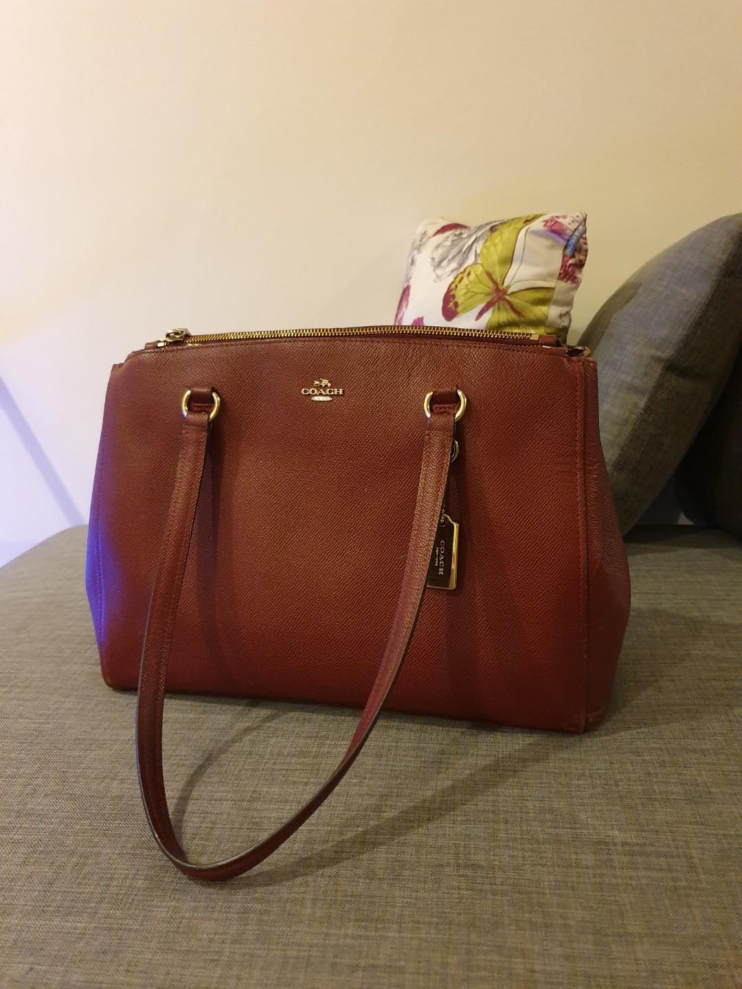 Coach burgundy purse sales