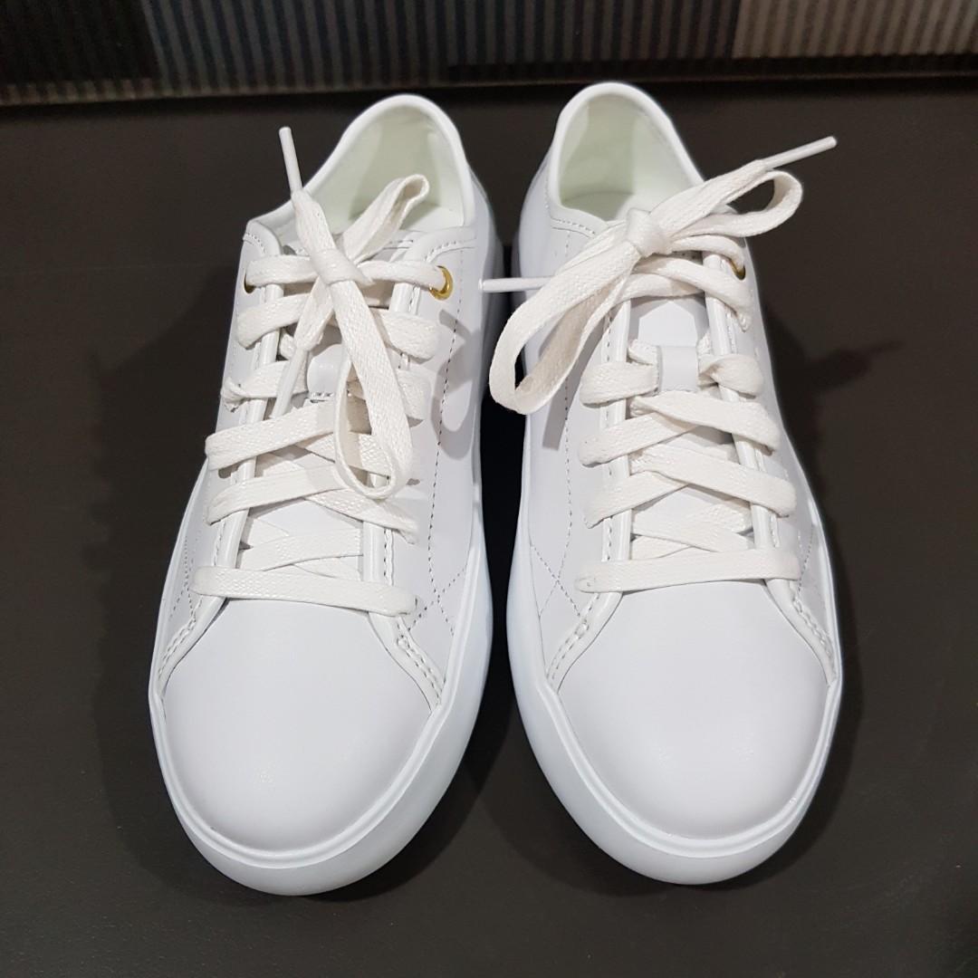 Cole Haan Grand Court Leather Platform Sneaker White