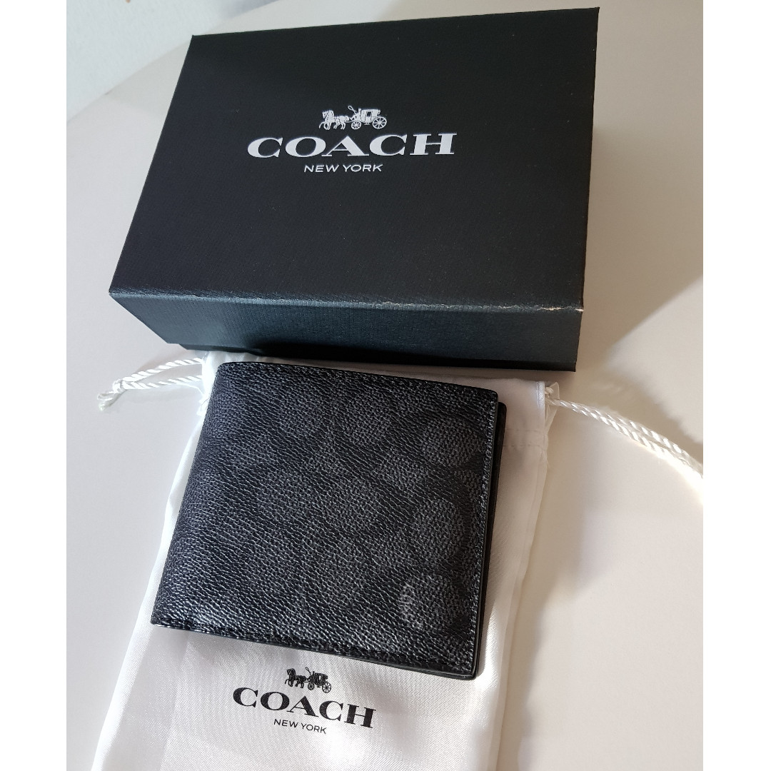 COMPACT ID WALLET IN SIGNATURE CANVAS, Men's Fashion, Watches