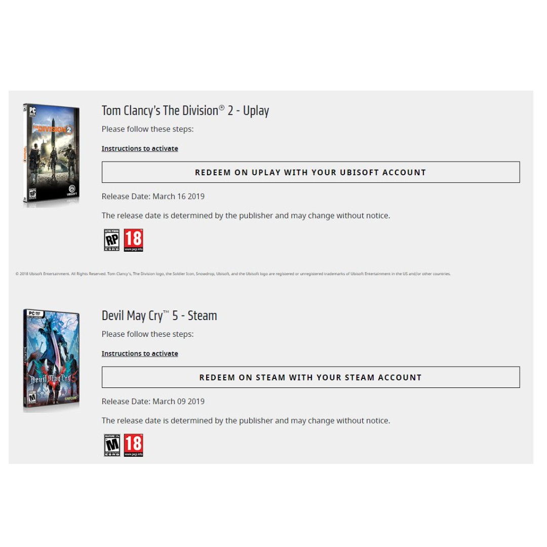 Devil May Cry 5 Steam Tom Clancy S The Division 2 Uplay Digital Games Toys Games Video Gaming Video Games On Carousell