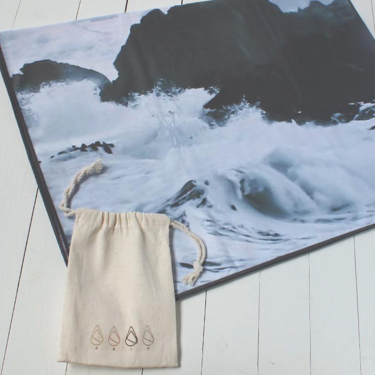 DRIP : Yoga Mat Towel (Waves design) with free Pouch (Category: Sanitary Hygiene) located in Quezon City. Submitted by hidden.panda (Listing ID 233284040, Image 3). Description: * Microfibre Suede Texture (making it non-skid) * Made out of Polyester and Polyamide material * Brand new * Thin and lightweight * Size : 63 cm (width) x 180cm (Length) * Comes in 10 Variety of designs * Great for any sweaty yoga practice * Can be machine washed when nee