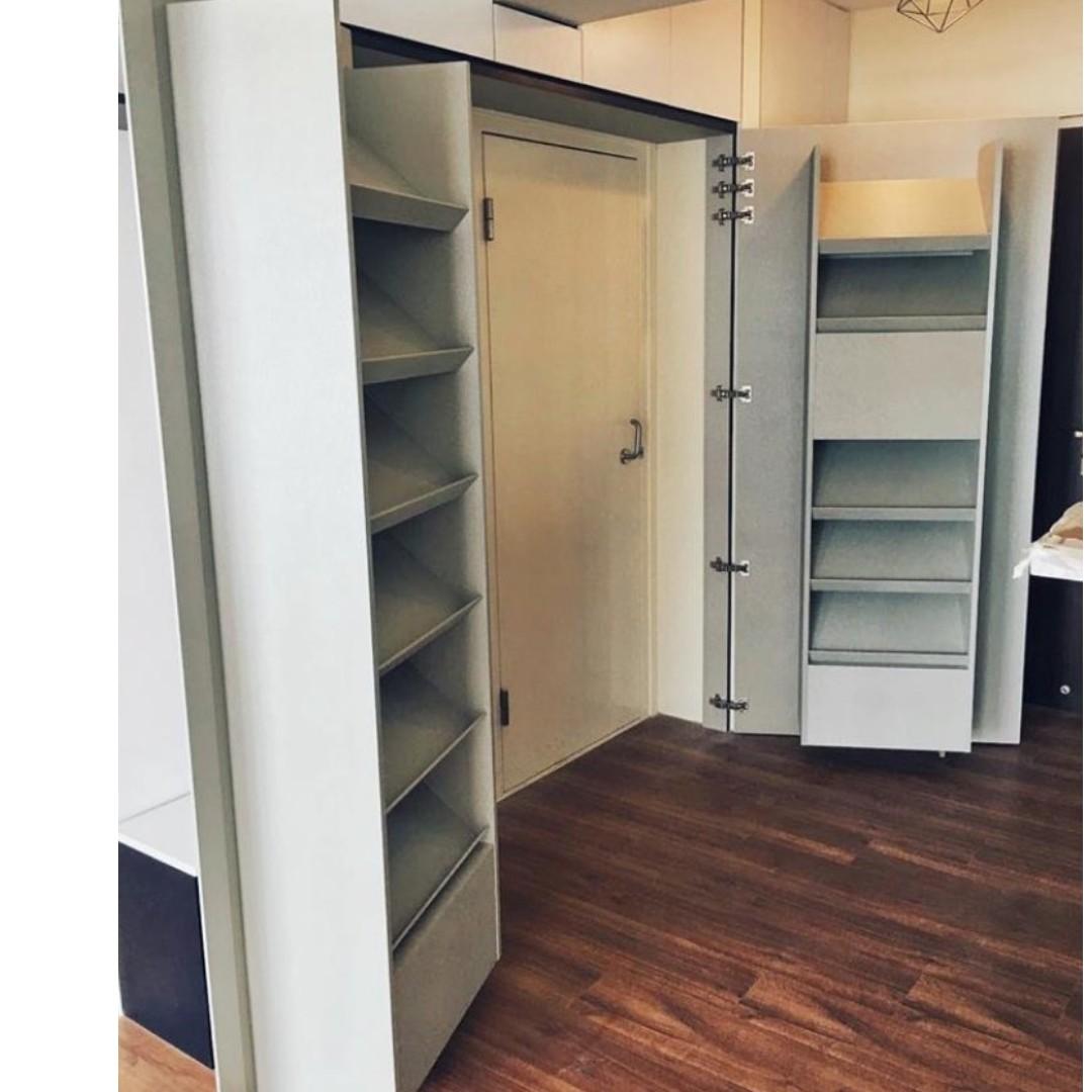 Feature Wall with Storage to Cover At Front Bomb Shelter , Furniture