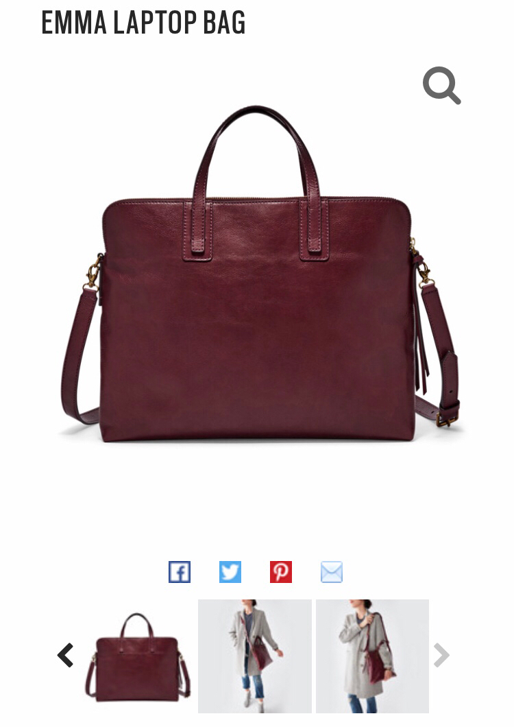 Fossil emma laptop bag clearance