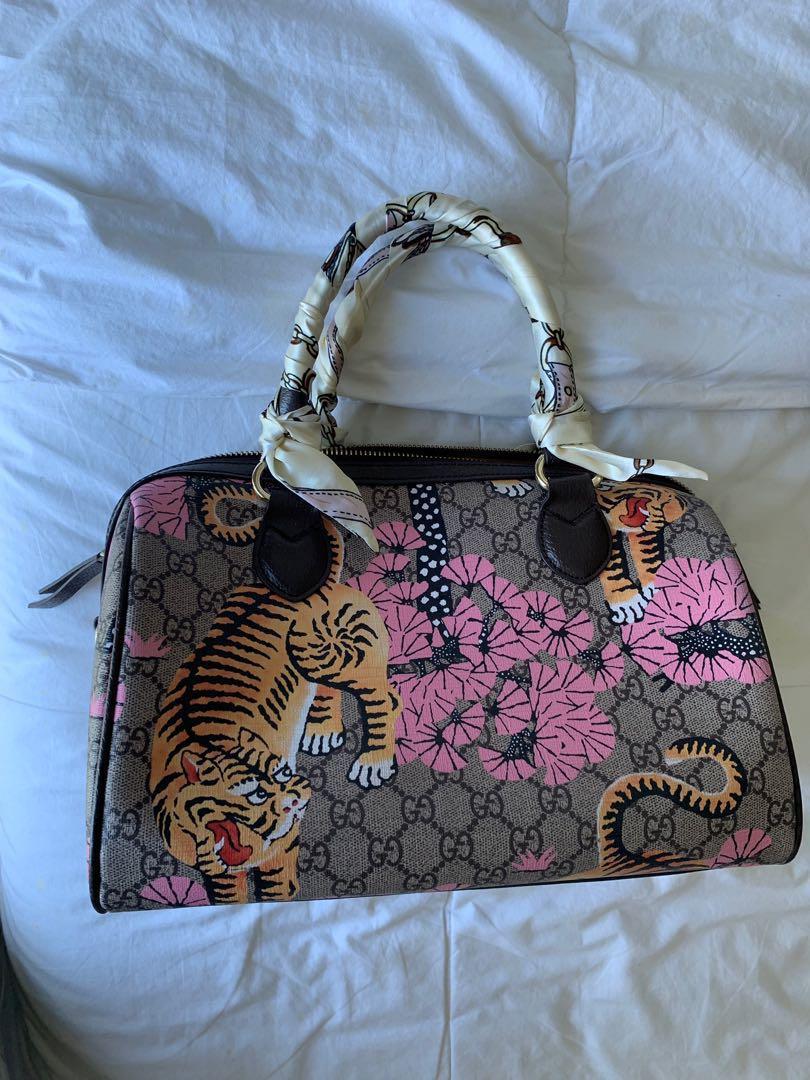 Gucci pink bengal boston bag Luxury Bags Wallets on Carousell