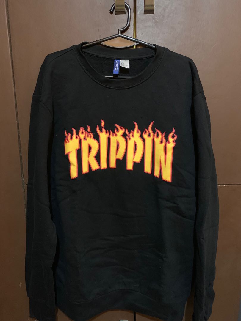 H&M Trippin’ Flame Sweater, Men's Fashion, Tops & Sets, Hoodies on ...