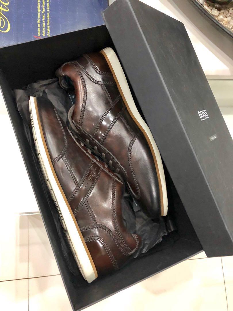 Hugo Boss T-Leisander Sneaker Calf Goat Leather NOT Nike Adidas Lacoste Prada Gucci Ferragamo ...