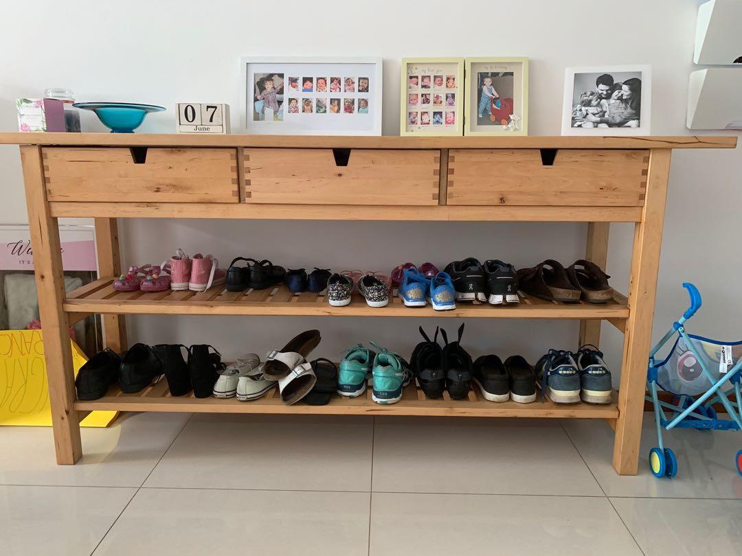 Ikea Shelving Unit Shoe Rack Furniture Shelves Drawers On