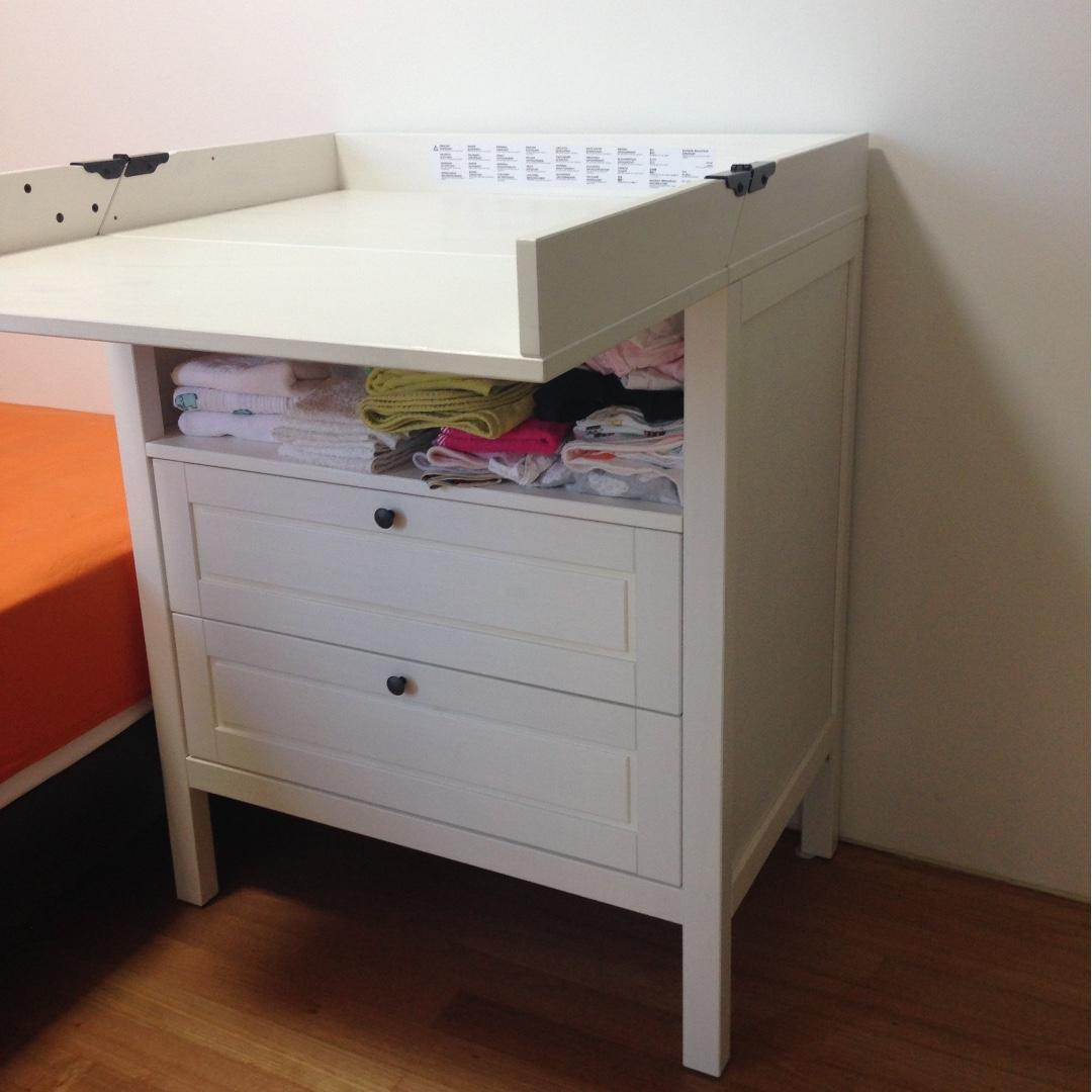 Ikea Sundvik Changing Table Chest Of Drawers White Furniture Shelves Drawers On Carousell