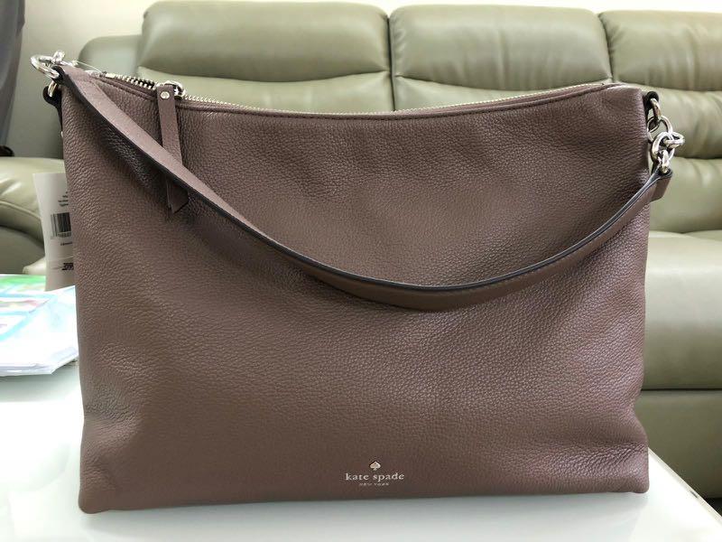 Kate Spade Larchmont Avenue Alena Shoulder Bag Light Walnut Gray (Brand new  with tag), Women's Fashion, Bags & Wallets, Cross-body Bags on Carousell