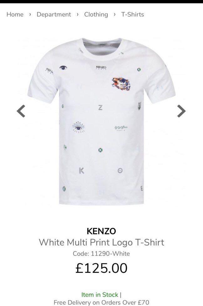 kenzo paris white t shirt