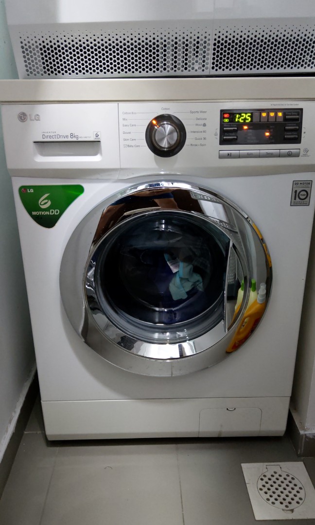 Lg 8kg Inverter Direct Drive Washer Wd 1480tdt Home Appliances Cleaning Laundry On Carousell