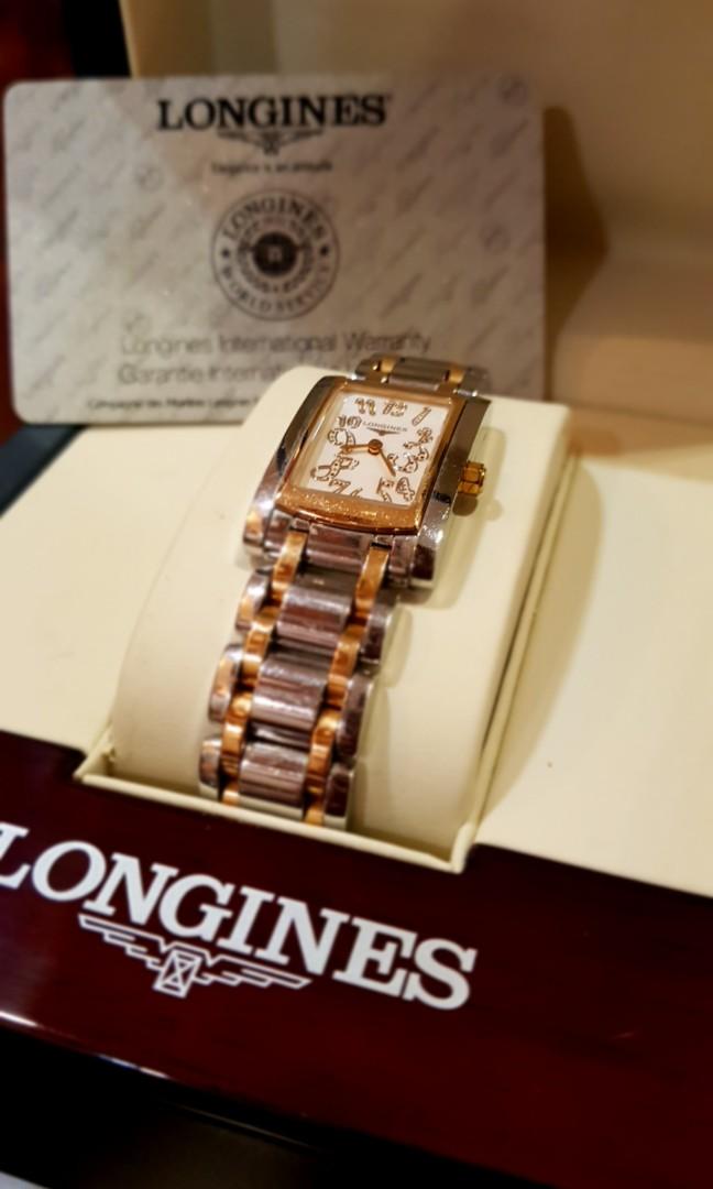 Longines Dolcevita Mother Of Pearl 18k Rose Gold Quartz Lady Watch. With 2 years warranty