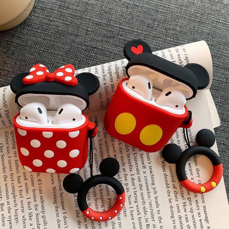 Po Mickey Minnie Mouse Couple Matching Airpod Case Mobile Phones
