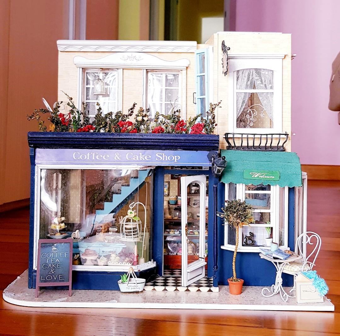Miniature Cafe House For Display Design Craft Handmade Craft