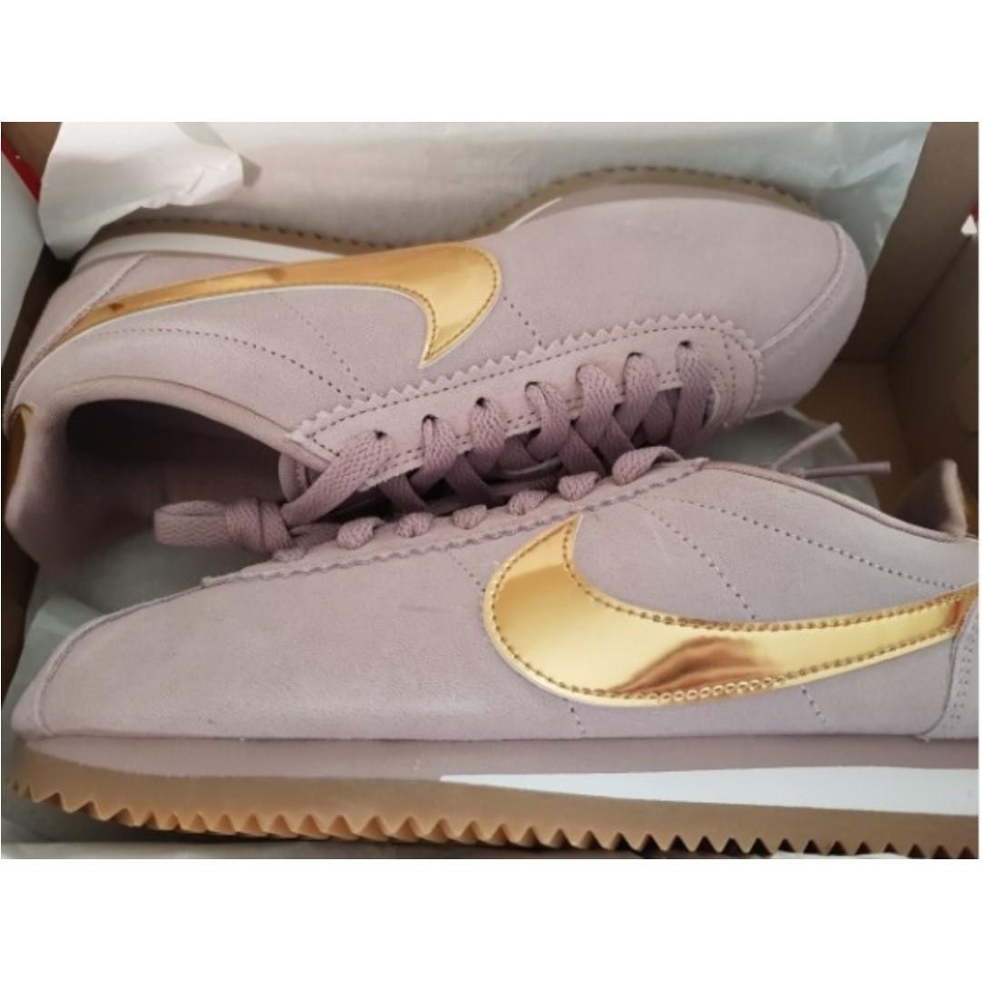 nike cortez cream rose gold