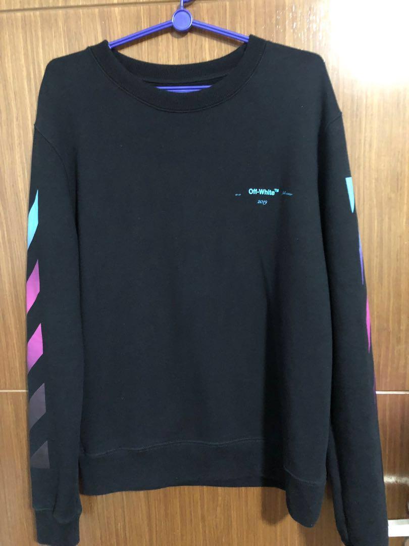Black diagonal gradient deals crewneck sweatshirt